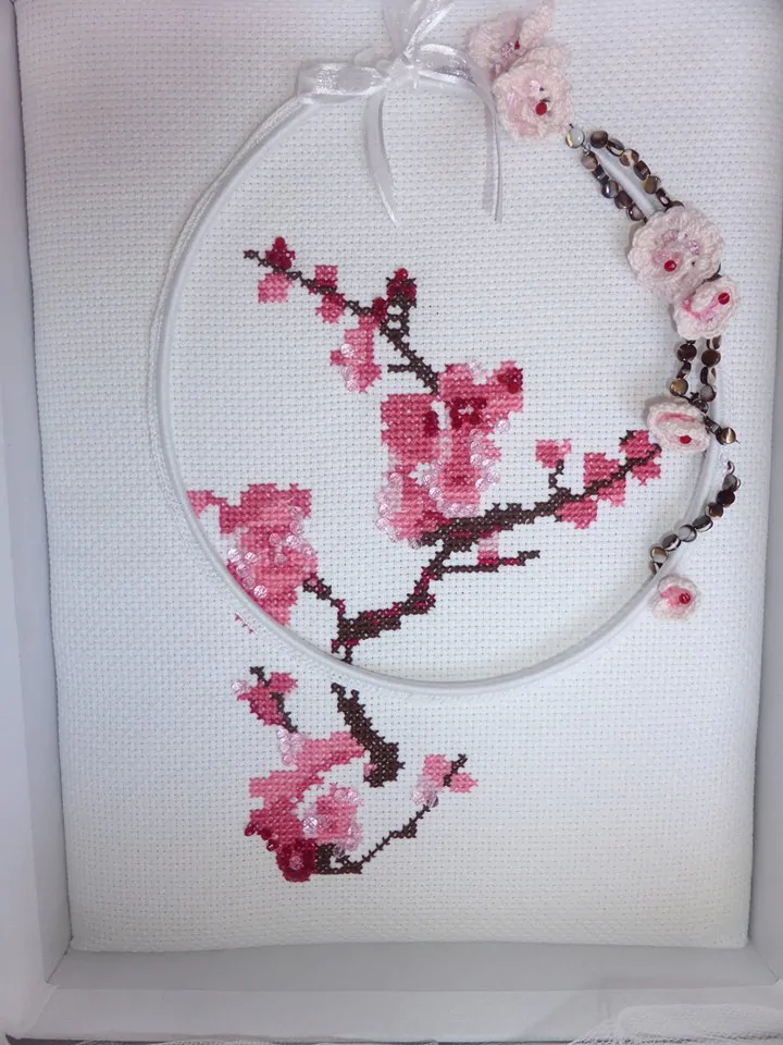 Στέφανα, Στεφανοθήκη & Μπομπονιέρα "Αμυγδαλιά ροζ" - Image 3