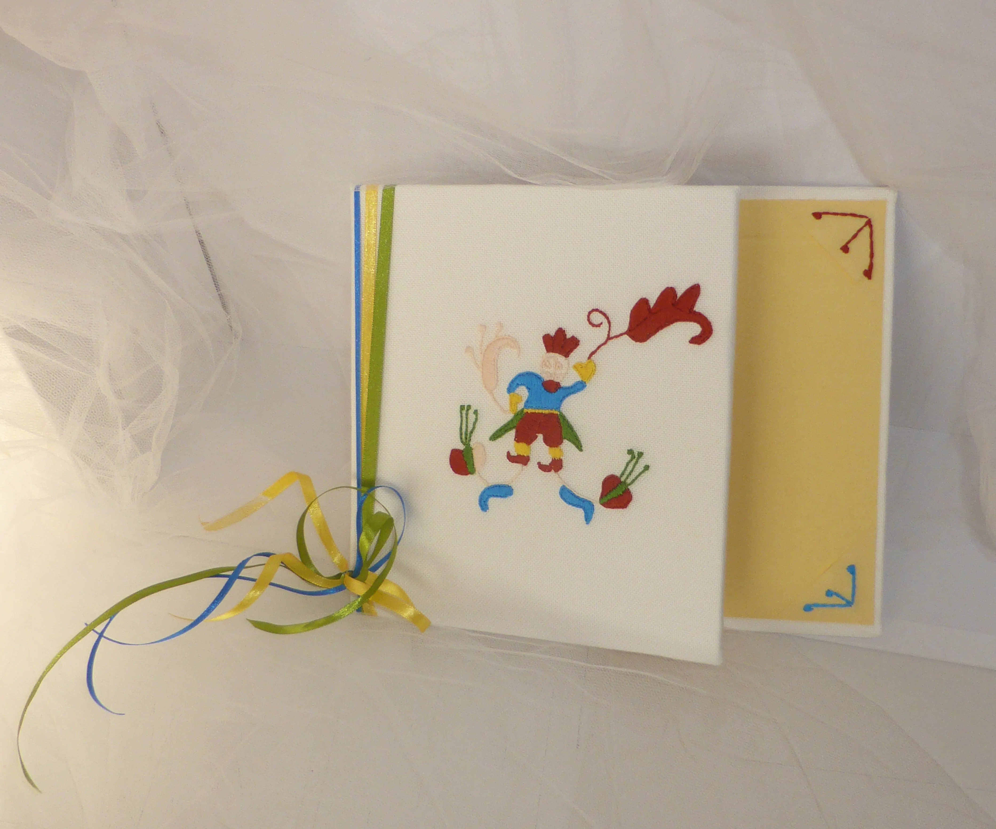 Χειροποίητη Κεντητή Κάρτα-Κορνίζα