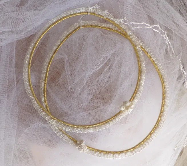 Στέφανα μεταξωτά με χρυσό 22Κ