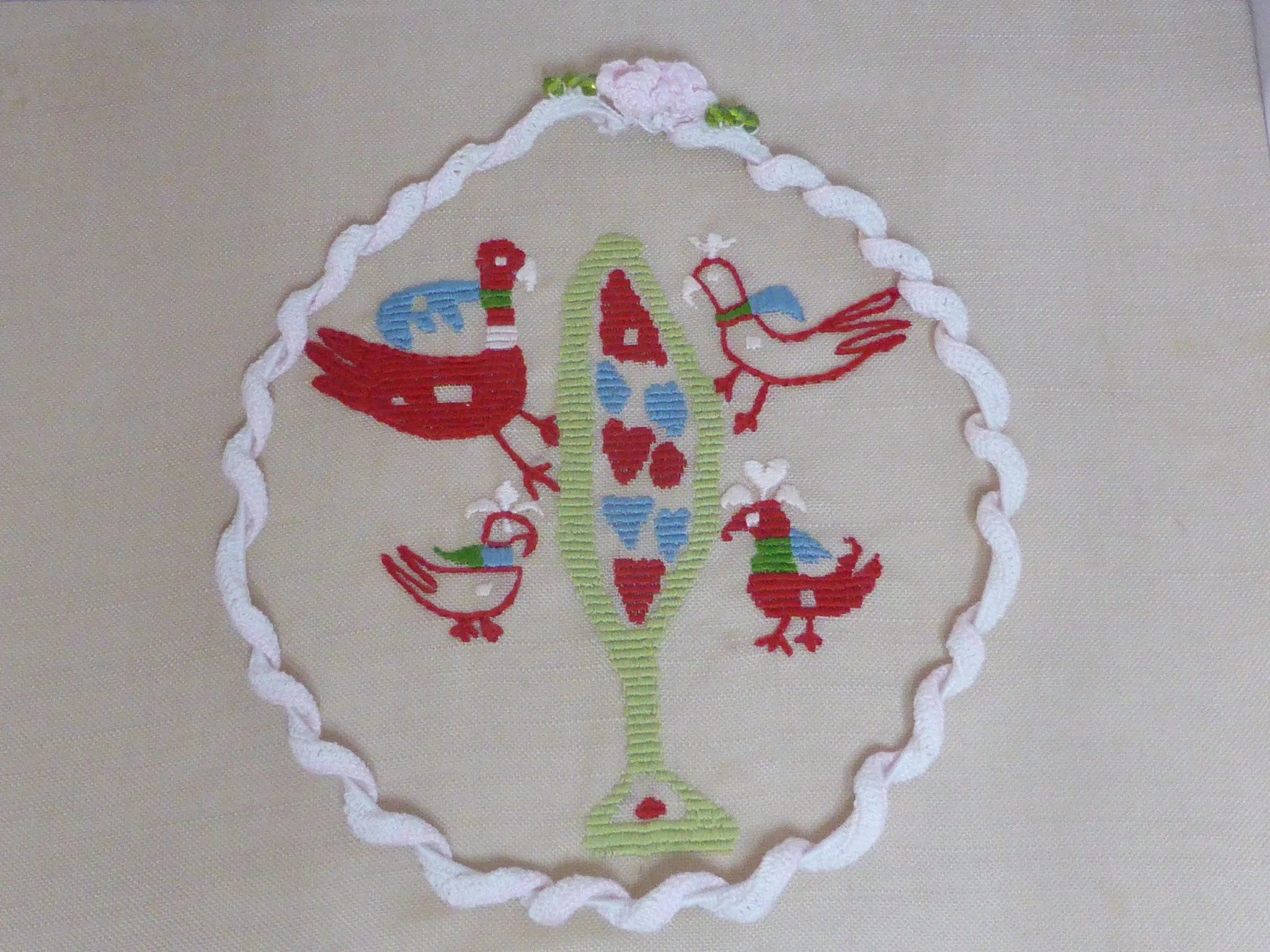 Στεφανοθήκη Παρδοσιακή Κεντητή "Το δέντρο της ζωής" - Image 7